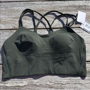 Lululemon Like a Cloud Bra Long Line B/C Cup size 10 NWT RAINFOREST GREEN NWT